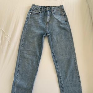 Nasty Gal High Rise Jeans with Split Hem Bottom